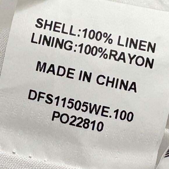 DISSH Linen Mini Dress size 2 Puff Sleeve square neck coastal - Picture 9 of 11